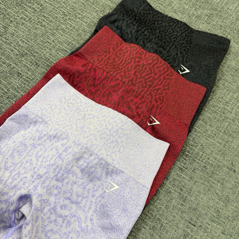 Gymshark Adapt Animal Seamless Shorts Womens XS Lot Of 3 High Rise Gym Workout